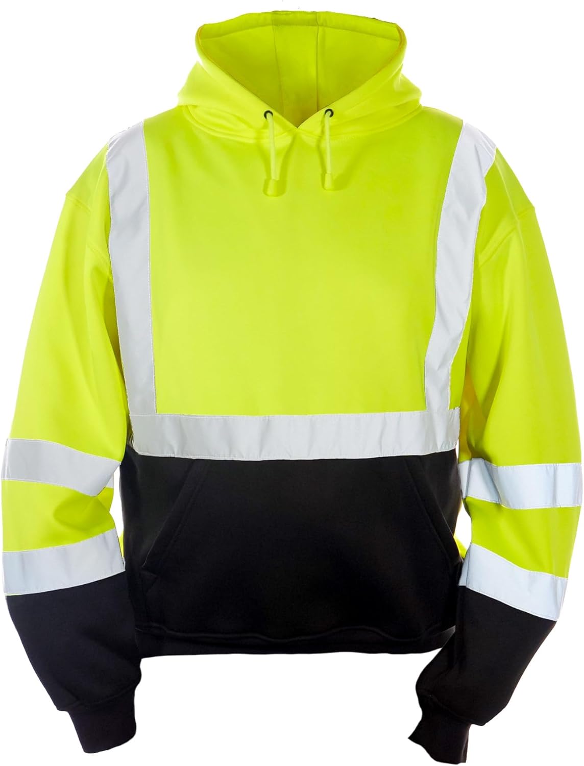 Kishigo Men's High Visibility Reflective Pullover Hoodie JS154, ANSI 107 Type R/Class 3