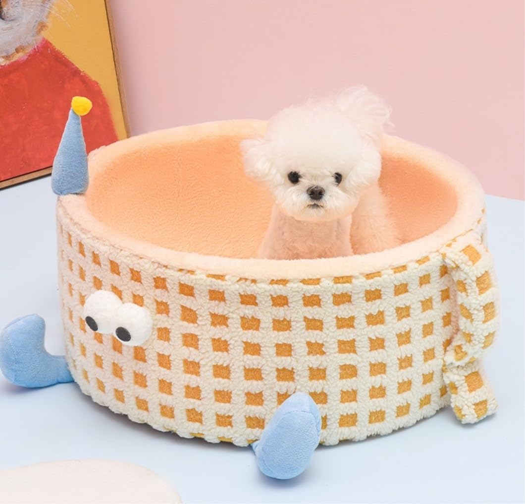 Katzensofa Orthopädisches Haustierbett für große und mittelgroße kleine Hunde, Abnehmbarer und waschbarer Bezug Hundekissen(B,40 * 40 * 18cm)