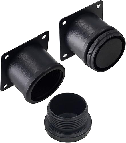 Miniatura 5 de Juego de 4 patas de acero inoxidable para muebles de 2 pulgadas, patas redondas ajustables de gabinete de 2 pulgadas de diámetro, patas de repuesto