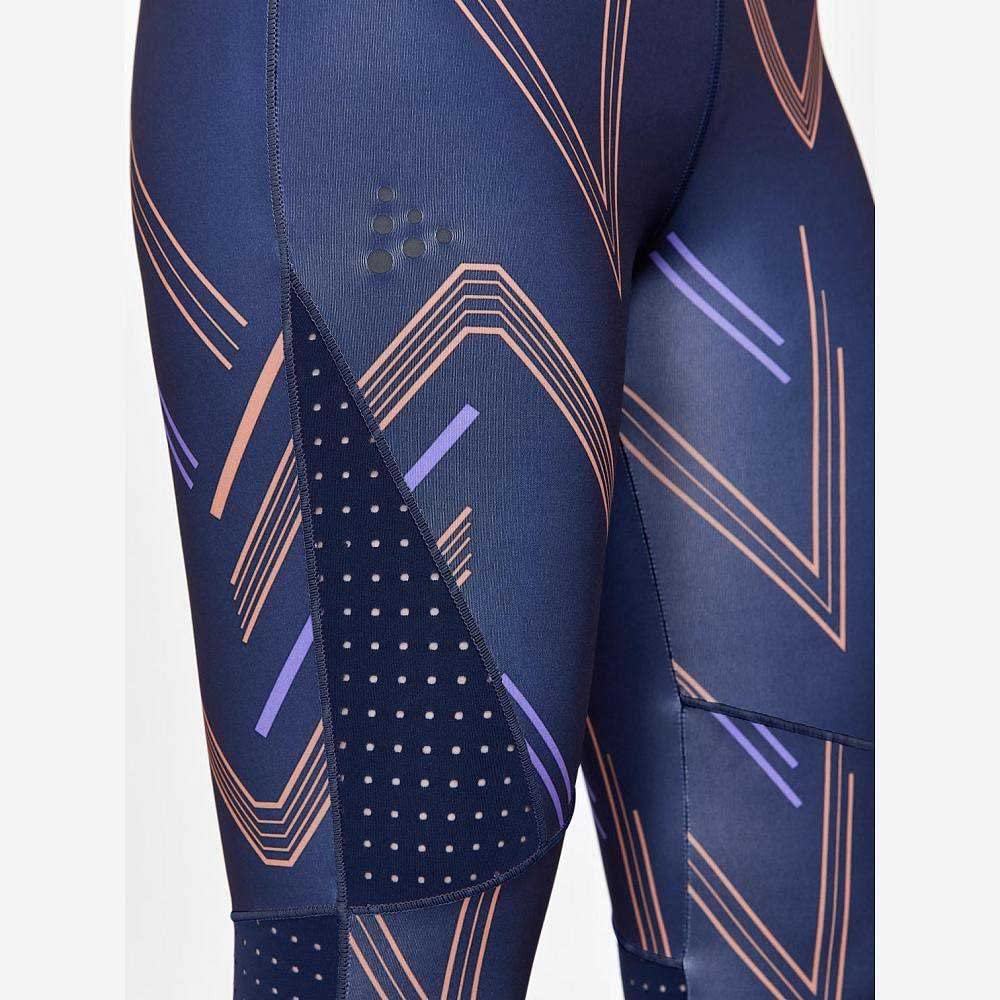 Craft Sportswear Pro Charge Blocked, legginsy treningowe z wysokim stanem, idealne do biegania, jogi, siłowni, Blaze-Cliff, XS