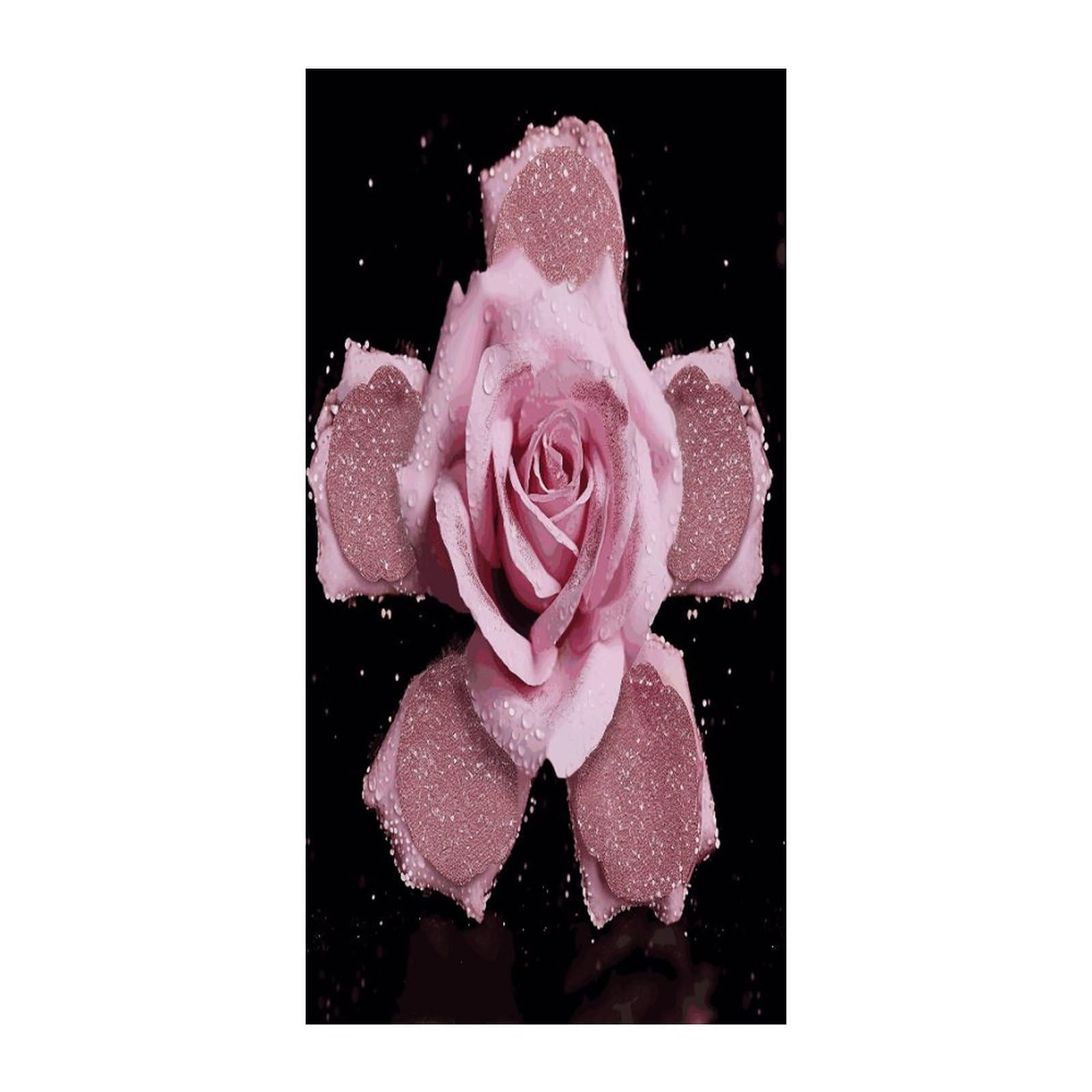 Fekiloot Style Glitter Pink Rose Door Curtain Room Divider Curtains