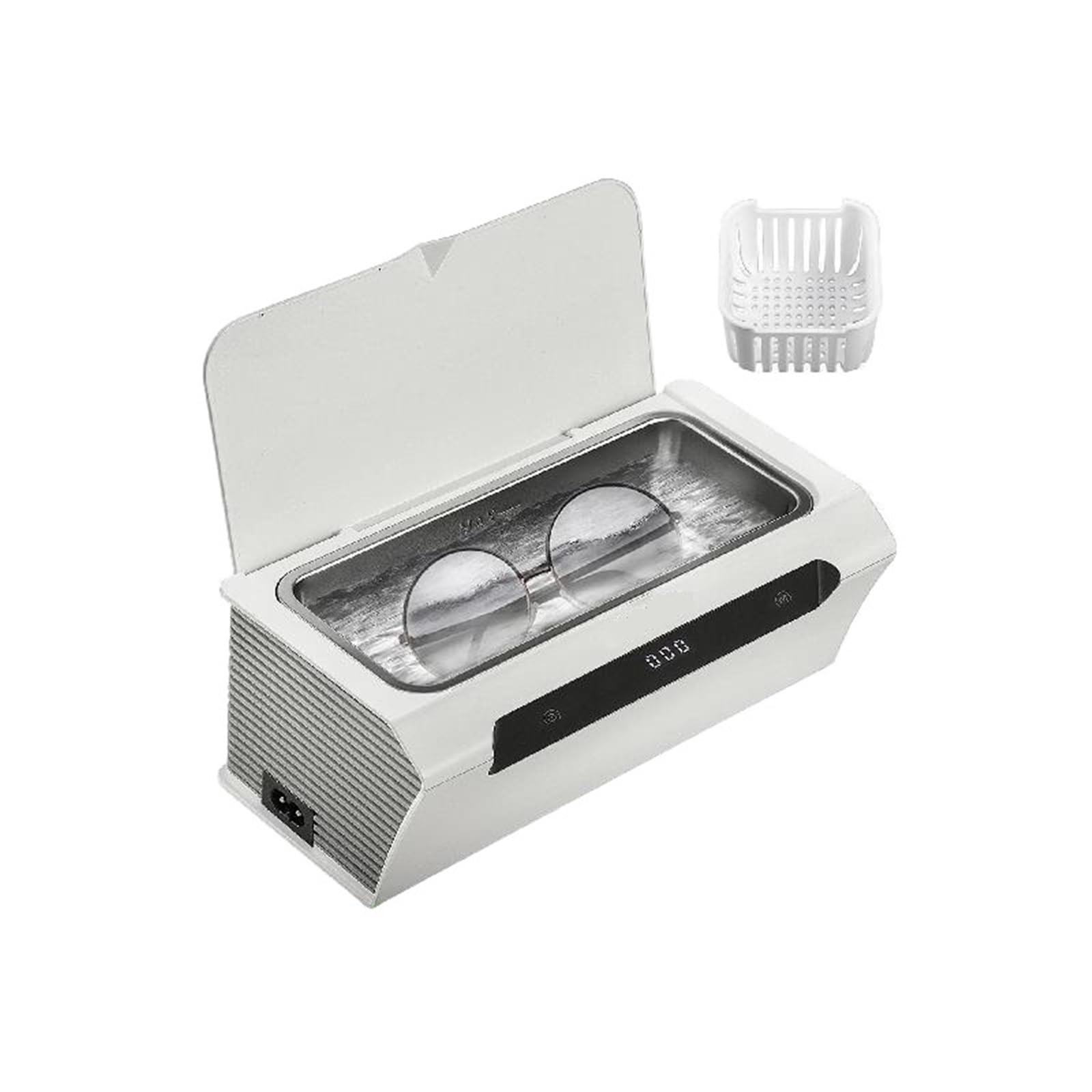 Mini Ultrasonic Cleane 500ml Portable Washing Machine Ultrasound Bath Sonic Cleaning Devices for Glasses Home Appliances(Bianco)