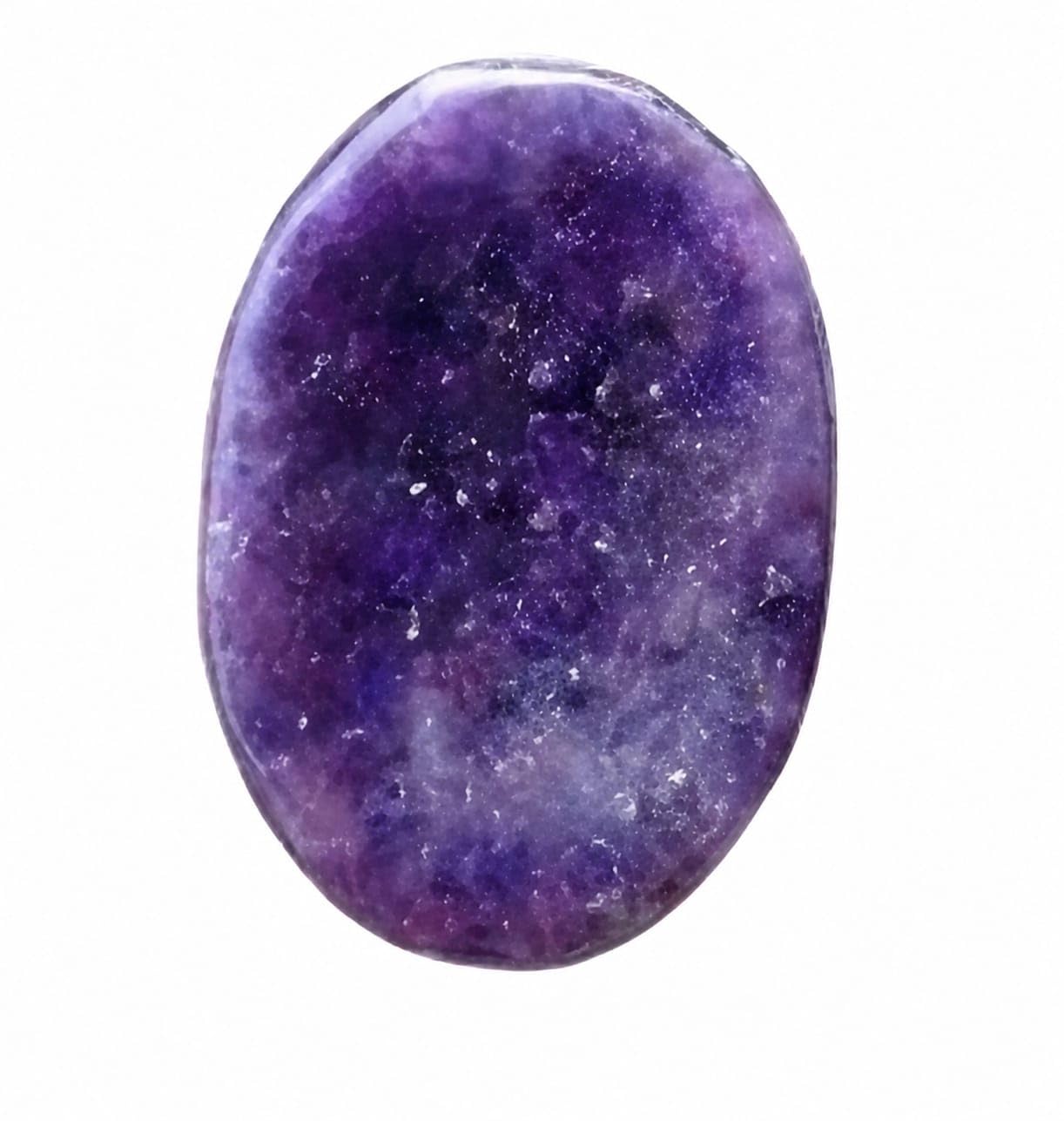CRYSTALMIRACLE Viola Lepidolite Preoccupazione Pietra del pollice Cristallo Guarigione Benessere Energia Gemma Ansia Potere Reiki Regalo Meditazione Pace per unisex, Porpora, Da 1,25 A 1,5 Pollici Ca