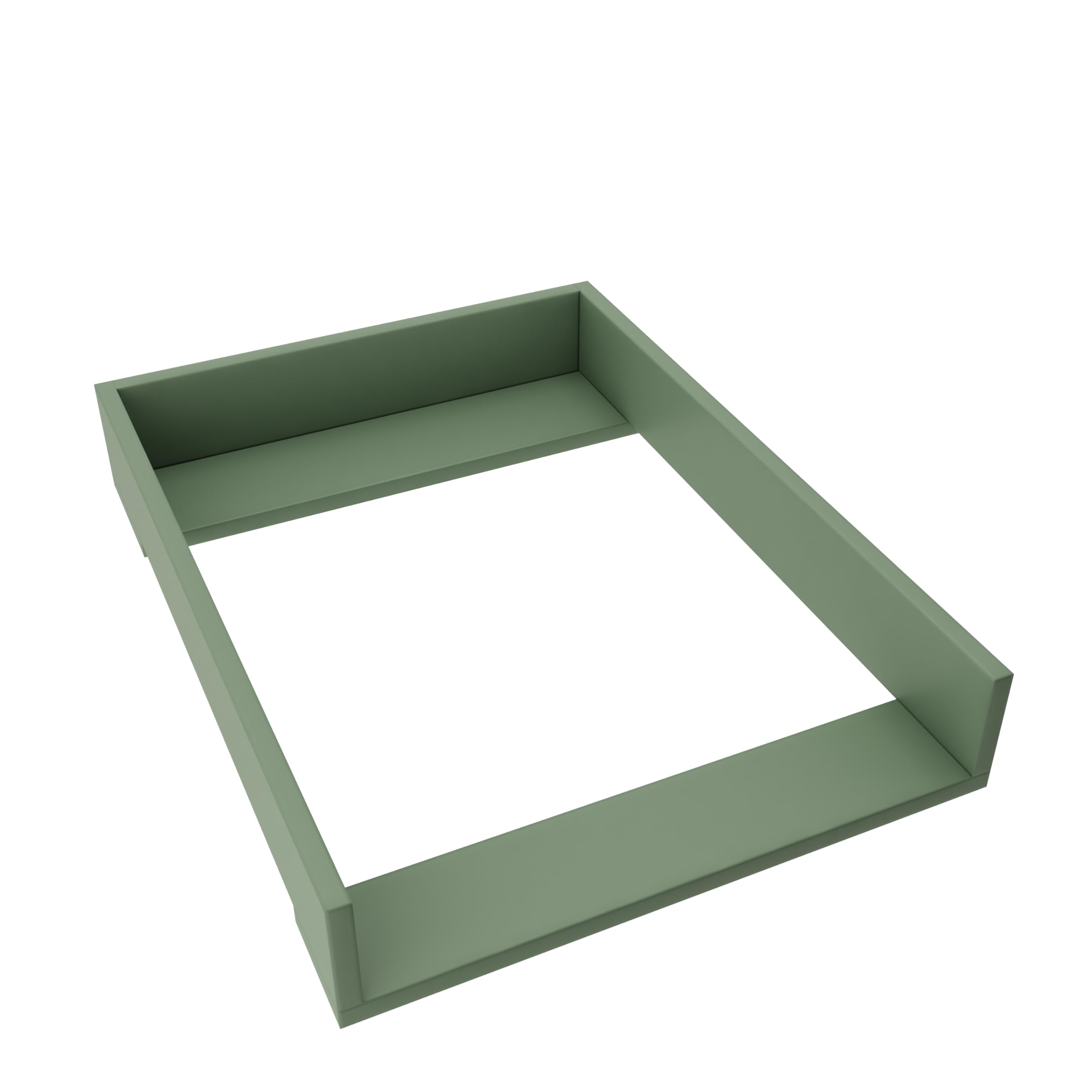 regalik Wickelaufsatz für Kullen von IKEA, Wickeltischaufsatz für 40 cm Kommoden, Abnehmbar Wickelkommode aufsatz, Gerade Frontplatten, Grün, 72cm x 54cm