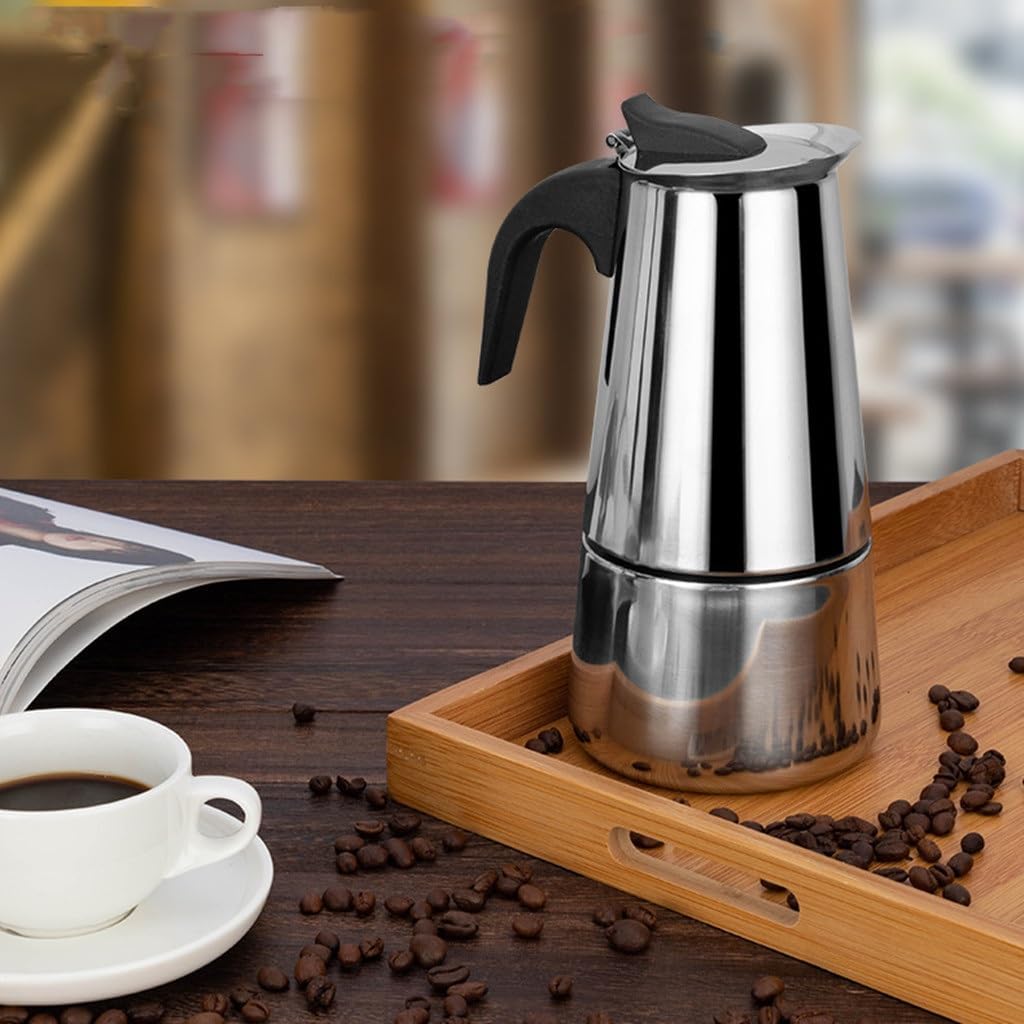 European Mocha Coffee Maker Stainless Steel Pot Outdoor Portable