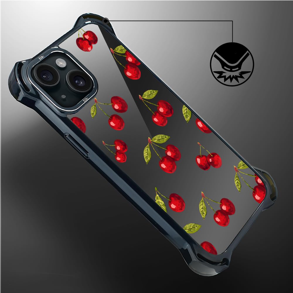 Etui do iPhone 15 IBIZU DropGuard Ultra kompatybilne z MagSafe, Midnight, Wiśniowa noc