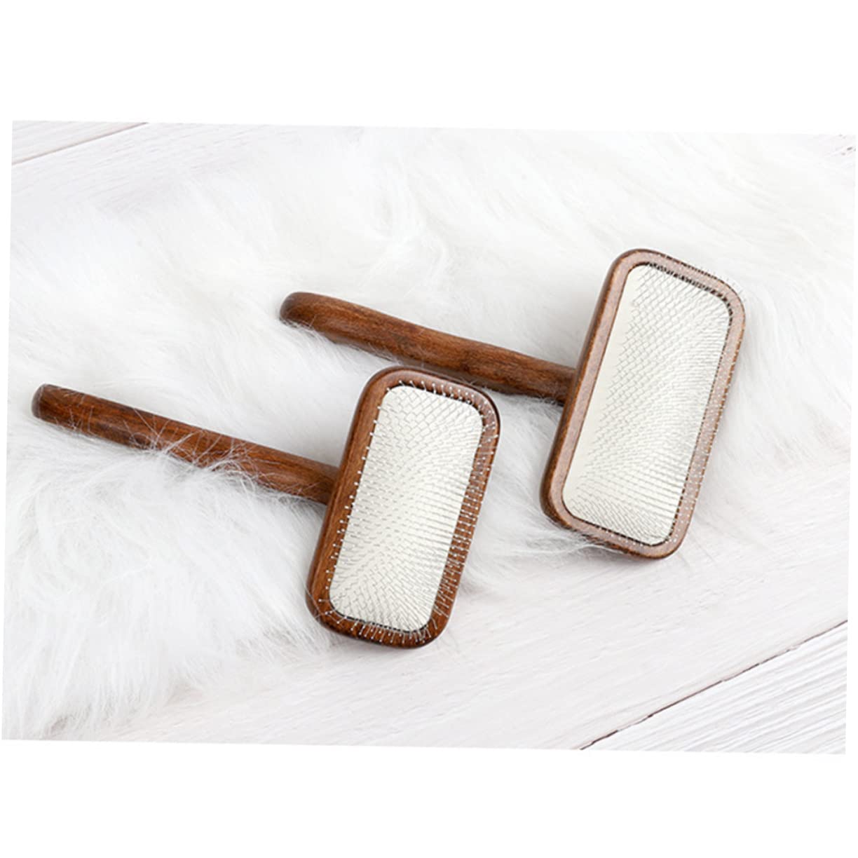 Peine de Madera Portátil para Perros y Gatos Eliminación de Pelos Sueltos, Diseño Antideslizante y Uso Hogar para Cuidado y Belleza