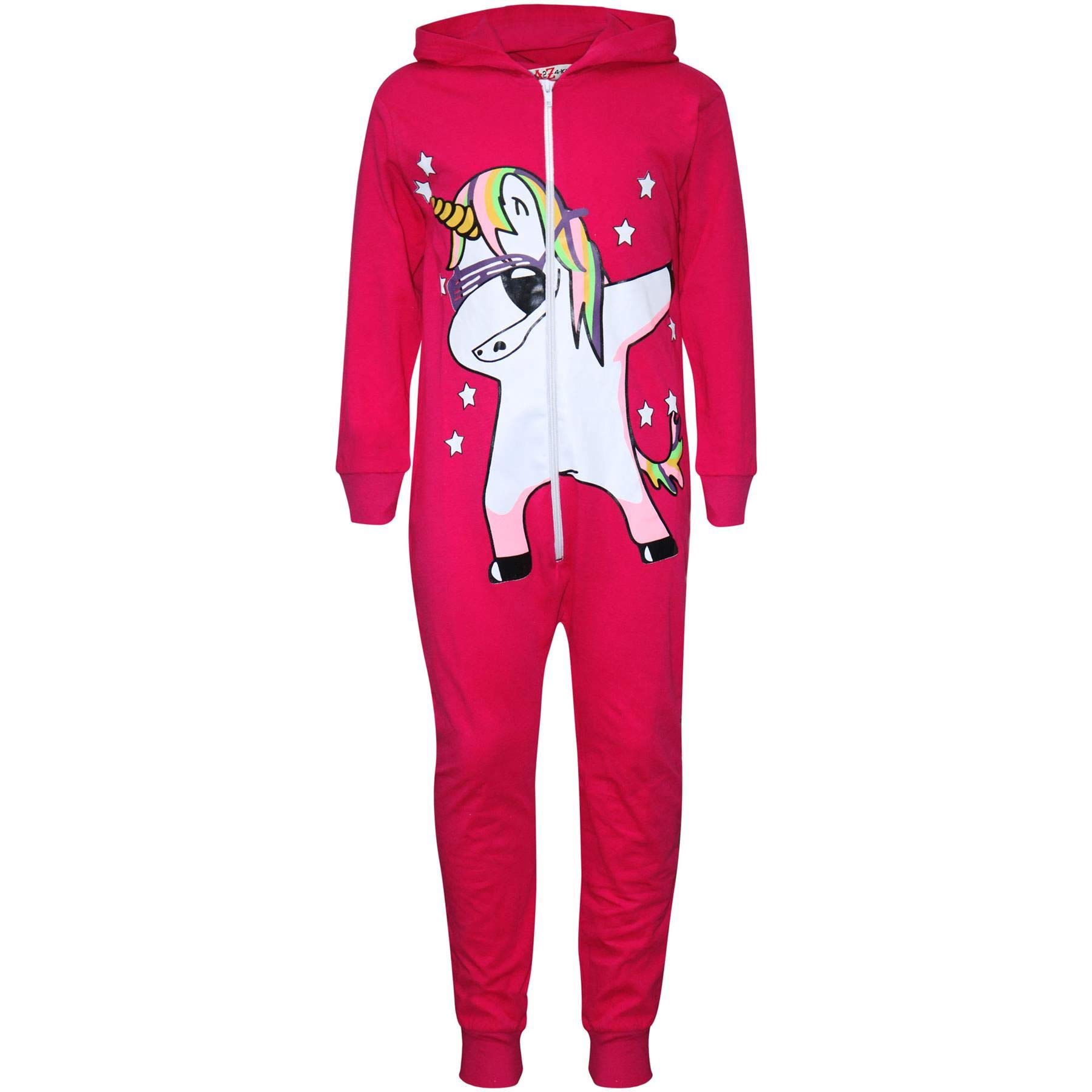 A2Z 4 Kids Girls Cotton Jumpsuit A2Z Onesie Onepiece Dabbing - Cotton Onesie Unicorn Pink 13