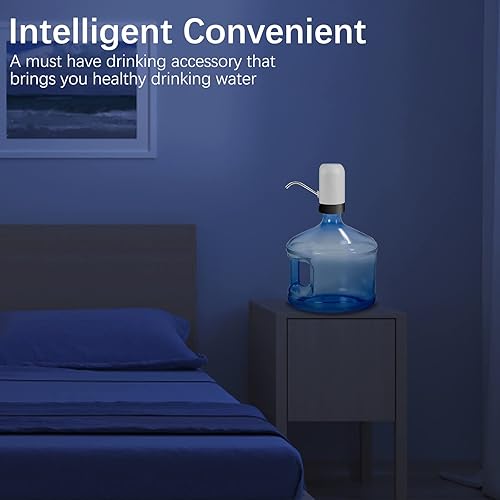 Miniatura 8 de Dispensador de agua embotellada para viajes, bomba dispensadora de botellas de agua eléctrica portátil para botella de 5 galones, operación con un