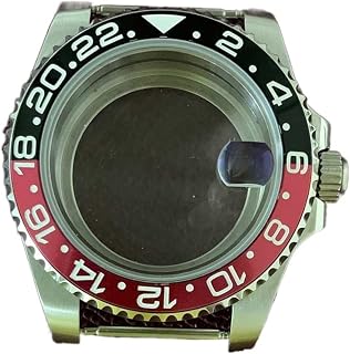 [YYHWANJ] 時計アクセサリー: 40mmステンレススチールケース、NH35および2824ムーブメントに適合、透明ケースバック、時計ストラップ。,