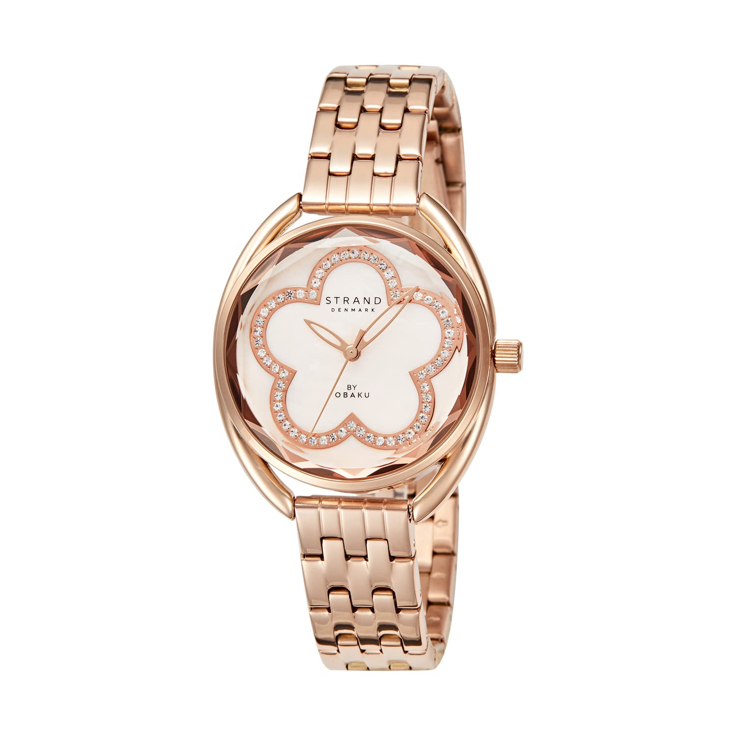 Strand By Obaku Rose Rosette Analog Gold Dial Womens Watch-S734LXVVSV (B0BG253YZ8) Amazon Price History, Amazon Price Tracker