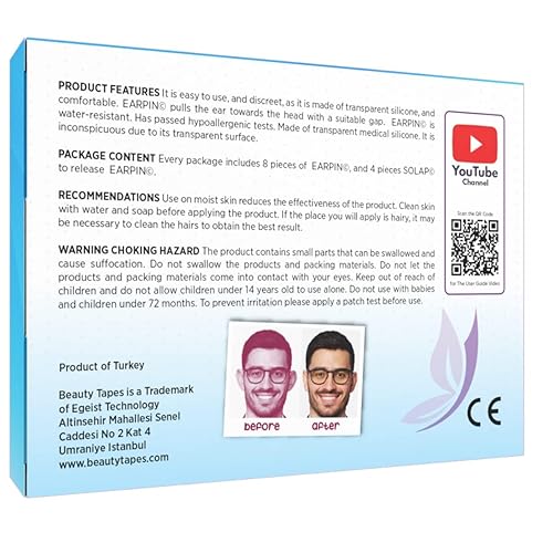 Miniatura 3 de EARPIN - Corrector cosmético de silicona para oídos, resuelve problemas de orejas grandes con calcomanías de oreja al fijar las orejas traseras,