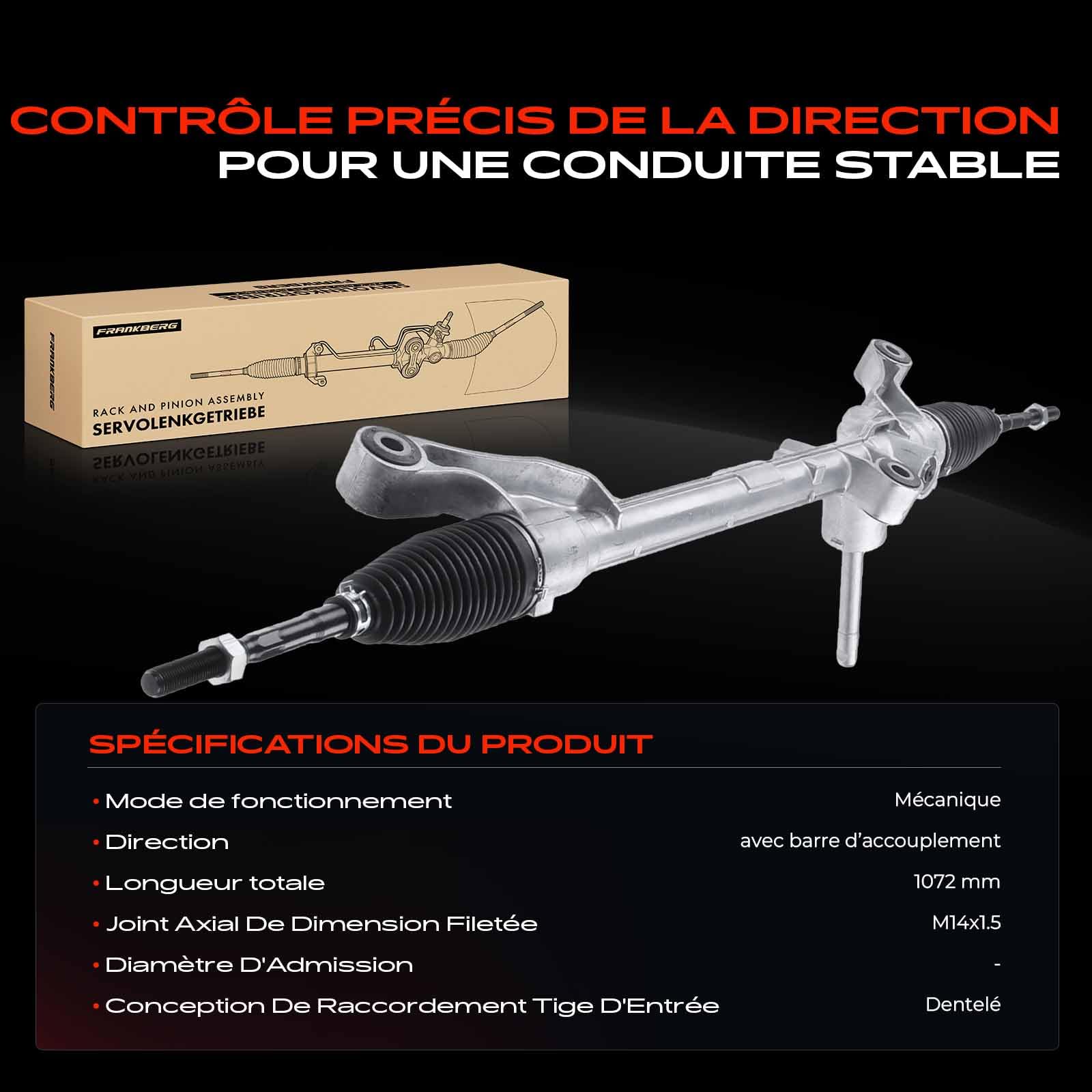 Frankberg Boîtier de direction assistée Mécanique 8V513200CE | Compatible avec: Fourgonnette Fiesta VI, Fiesta VI CB1 CCN, Fiesta VI