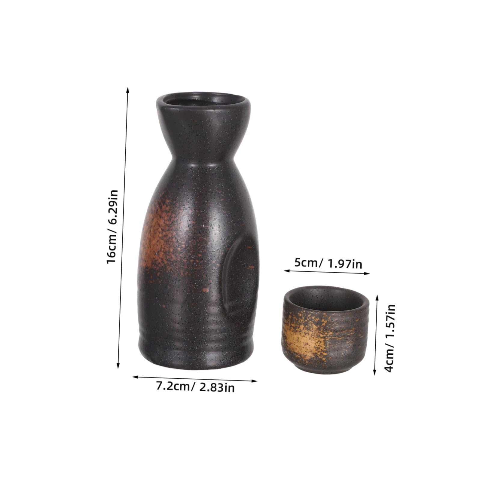 ULTECHNOVO Sakè Giapponese Bottiglia Tokkuri e Tazze Ochoko in Ceramica per Servire Sakè Caldo o Freddo per Uso Domestico Bar e Ristoranti