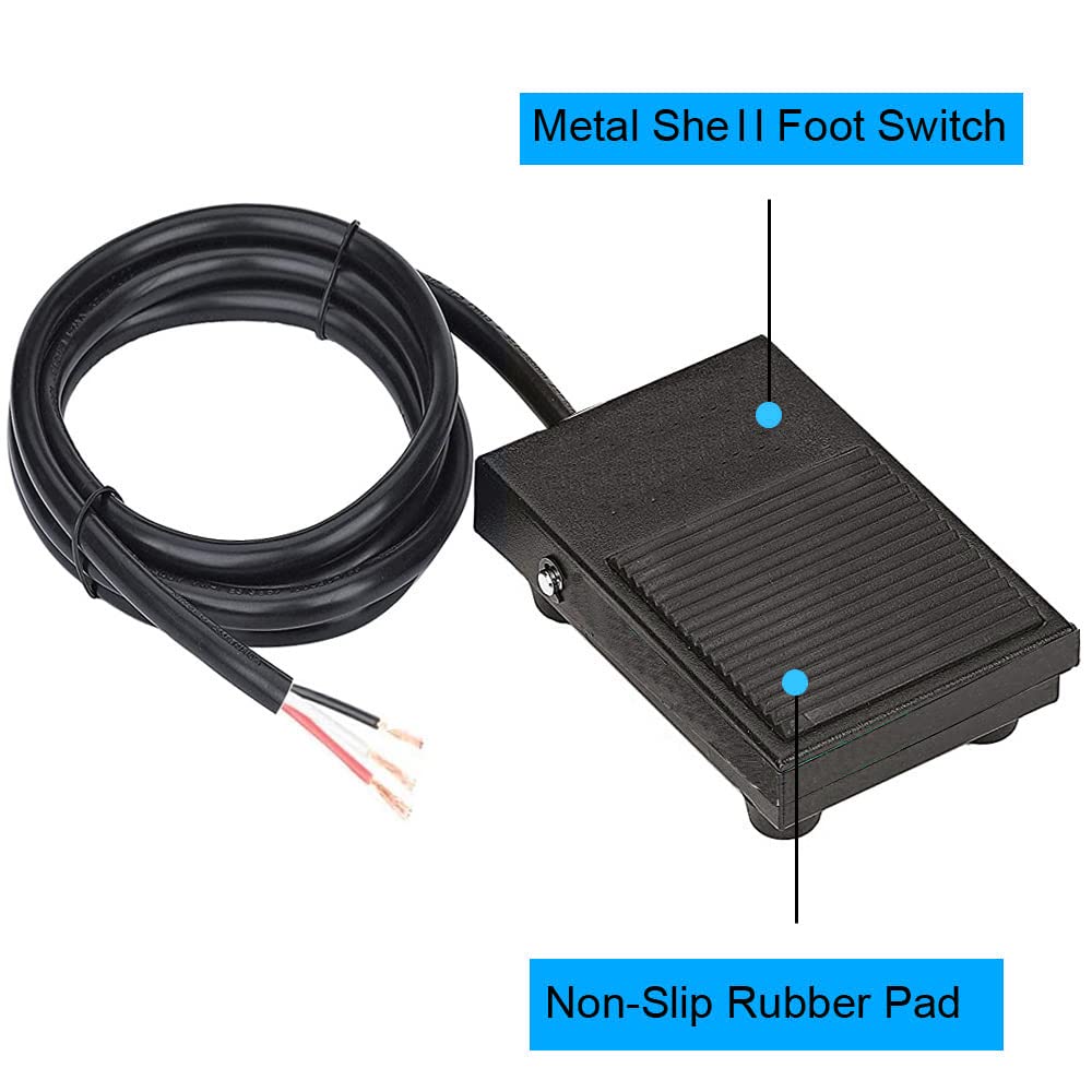 Interruttore A Pedale Momentaneo 12V-24V-48V-220V/10A - Vivavoce Con Cavo 1M - Foto 12