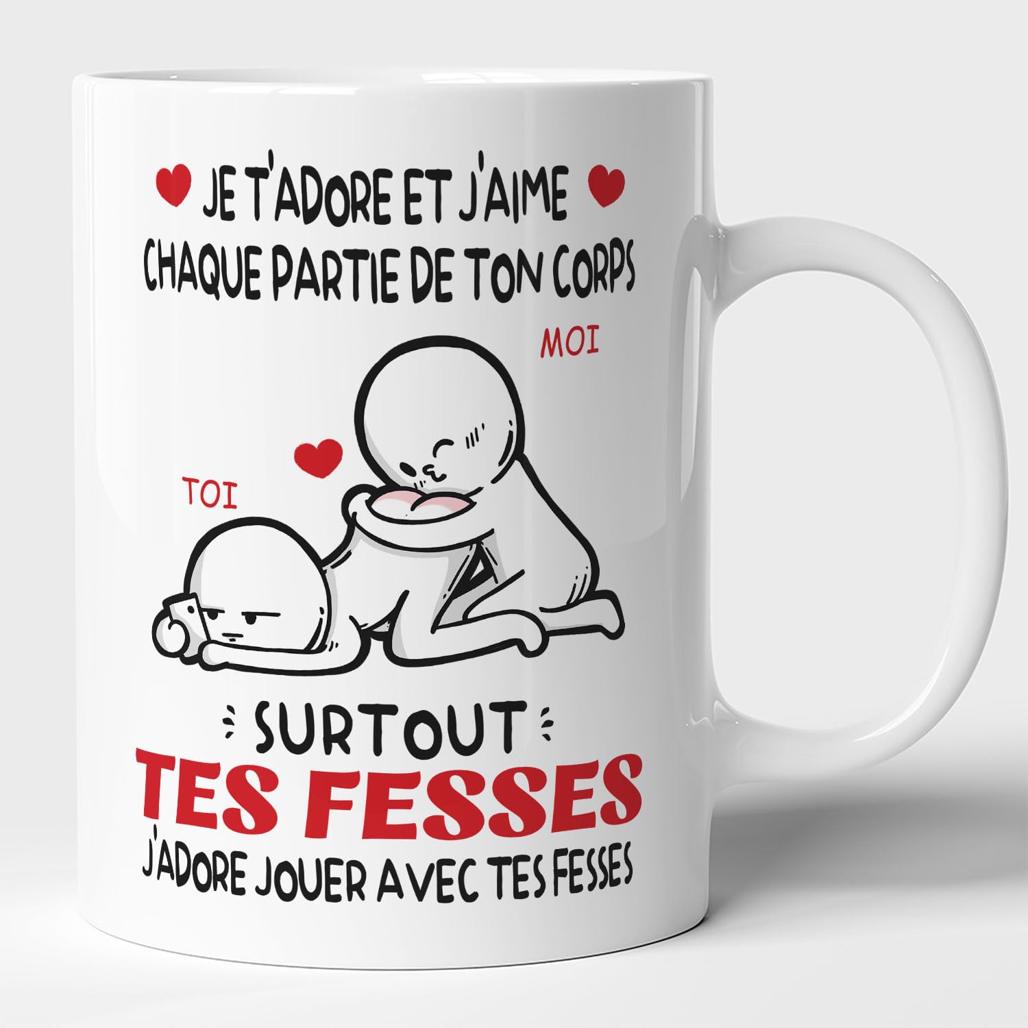 Mug Humour C’Est L’Heure De La Fessée Tasse Message Drôle
