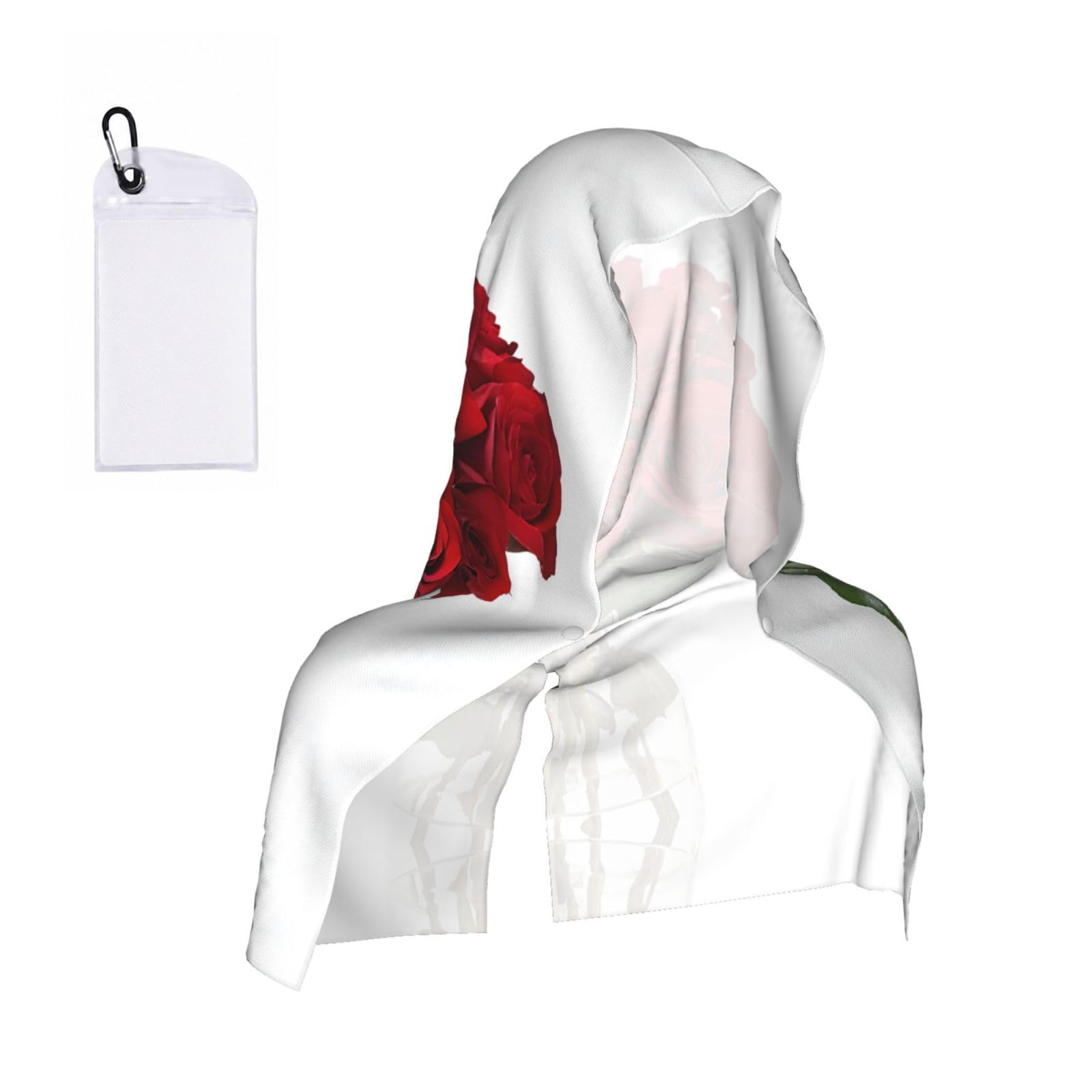 ESNAIUVCD Rose Print Multifunctional Cooling Hoodie Bandana Portable Sweat Absorbing Design For Beach Workouts Exercise Heat Relief Accessories