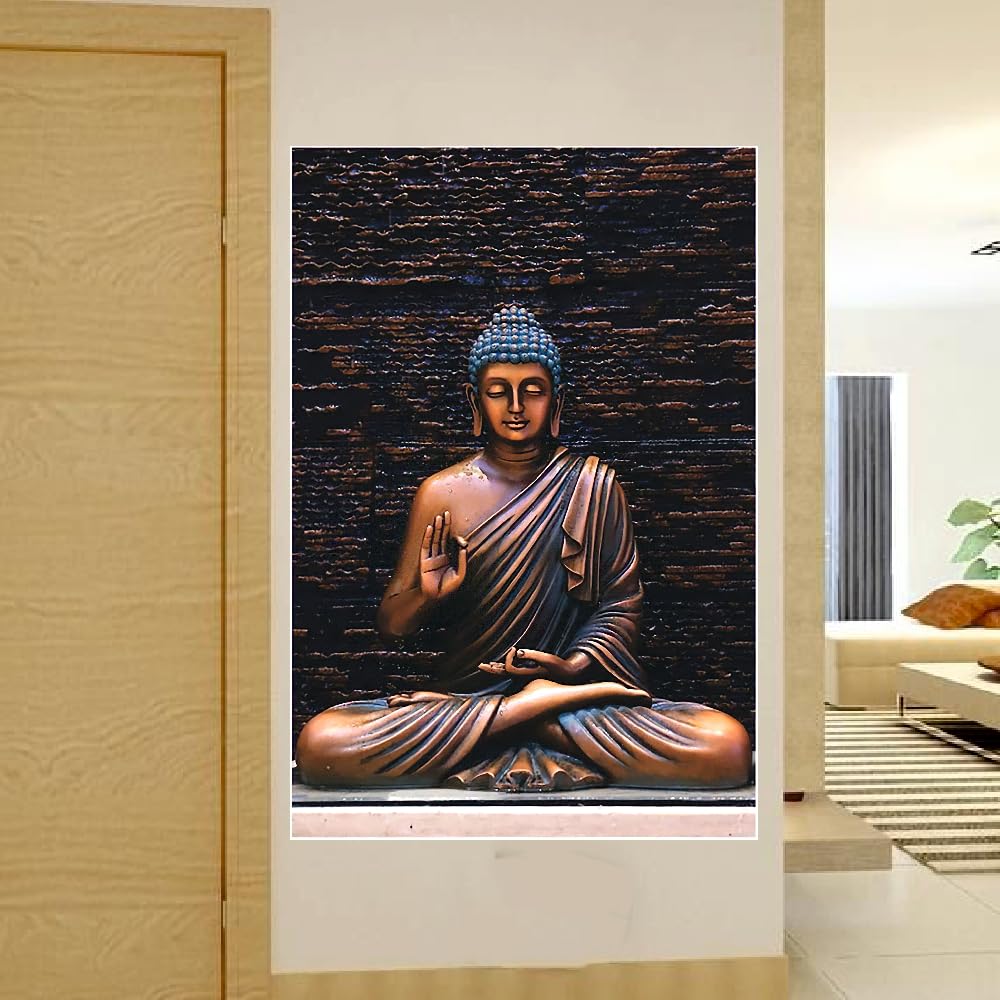 Decals Creation Gautam Buddha Vinyl Reusable Self-Adhesive Sticker | Wall Reusable Self-Adhesive Sticker For Living Room/Bedroom/Office Size - 60 Cm X 90 Cm 2