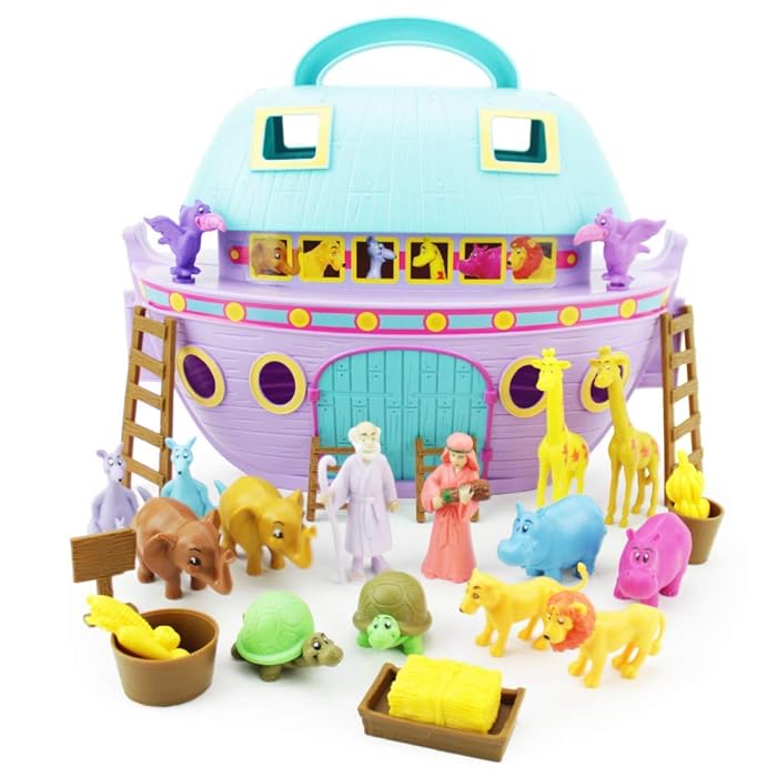 Buy Boley Noah's Ark Playset 29 Piece Bible Story Toys Play Set for