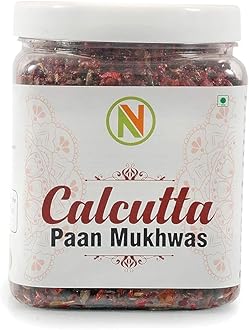NatureVit Calcutta Meetha Paan Mukhwaas 400g – Sweet Calcutta Paan Mouth Freshener with Gulkand & Fennel | Natural, Vegetarian, Hygienically Packed