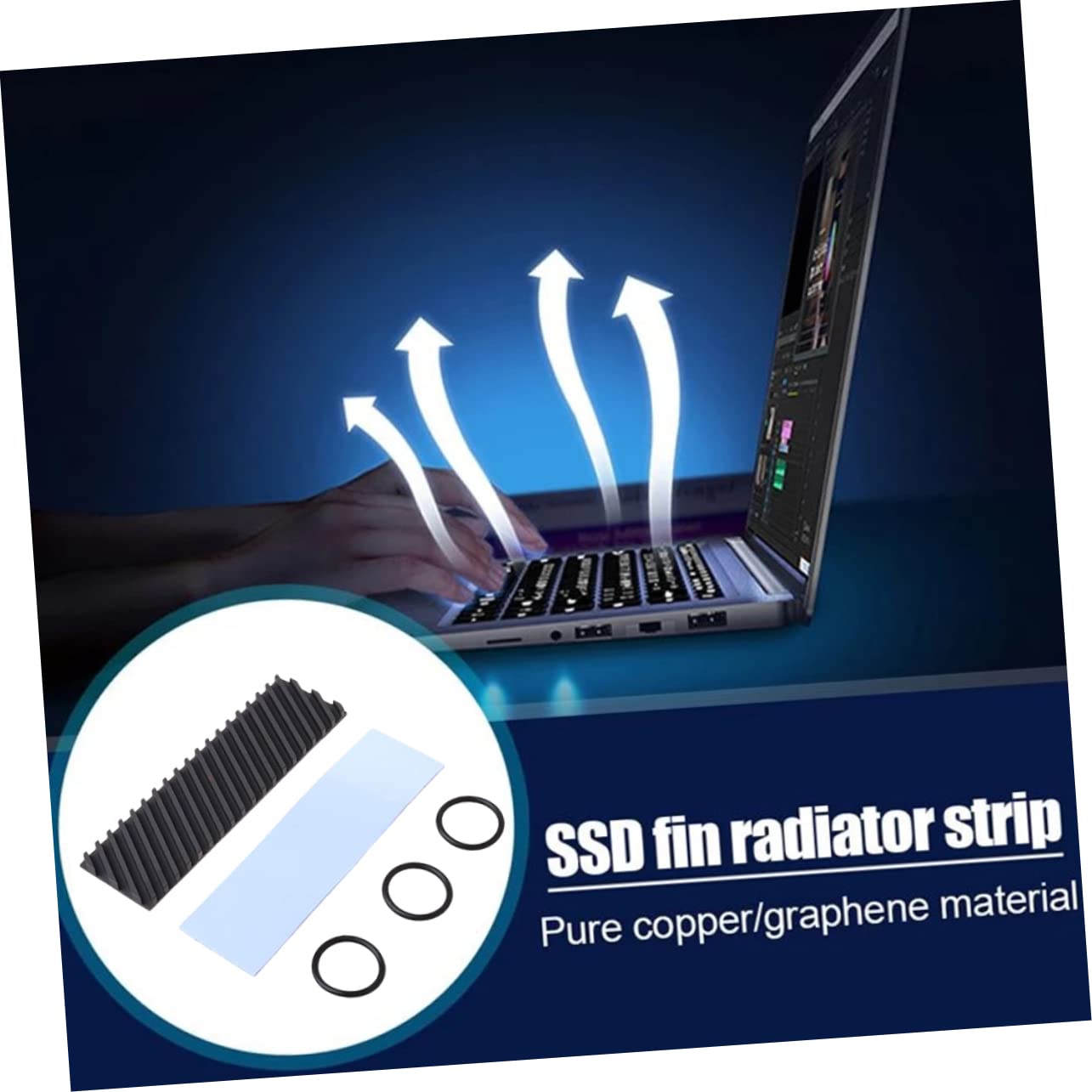 HEMOTON 4pezzi Dissipatore Rame Ssd Design Accessorio Per Raffreddamento Facile Installare Compatibile e