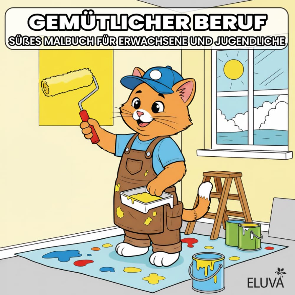 Gemütlicher Beruf – Süßes Malbuch für Erwachsene und Jugendliche: mit charmanten Charakteren und leicht auszumalenden Alltagsszenen zur Ruhe