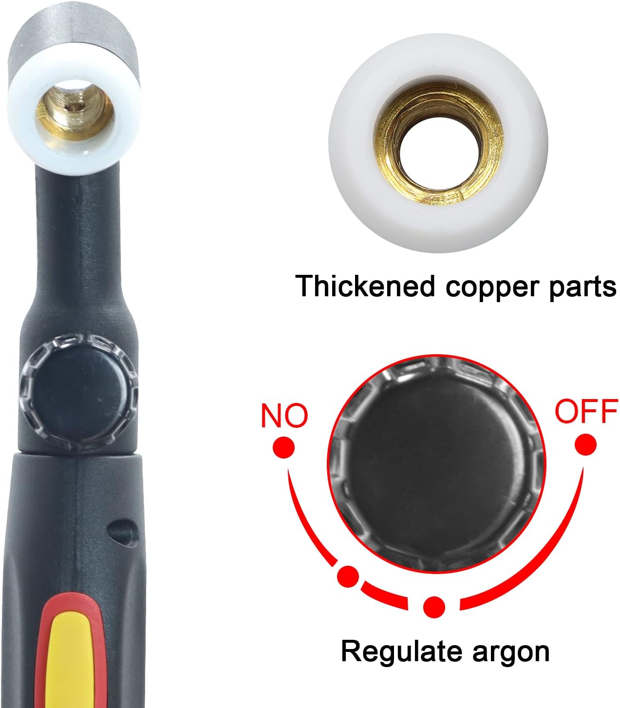 Bеѕt Dеаl TIG Welding Torch WP17FV Flexible 13 Feet Air Cooled with 10-25/35-50 Plug Valve 0.04-1/8 Tungsten Electrodes TIG Welder Adapter for High Frequency/Lift TIG Welder