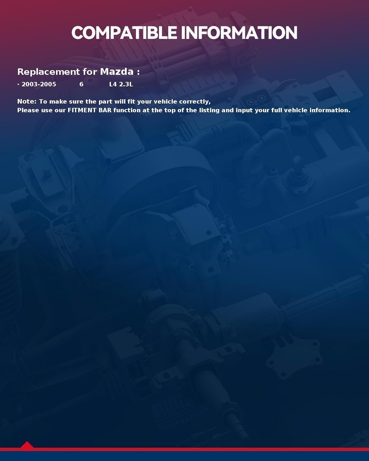 KAX 3PCS Engine Mounts Compatible with Mazda 6 2003-2005 2.3L Replacement A6494 Motor Mounts