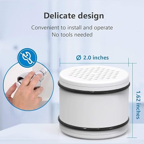 Miniatura 4 de Waterspecialist WHR-140 - Cartucho de repuesto para filtro de ducha Culligan WHR-140, WSH-C125, ISH-100, HSH-C135, filtro de agua para cabezal de