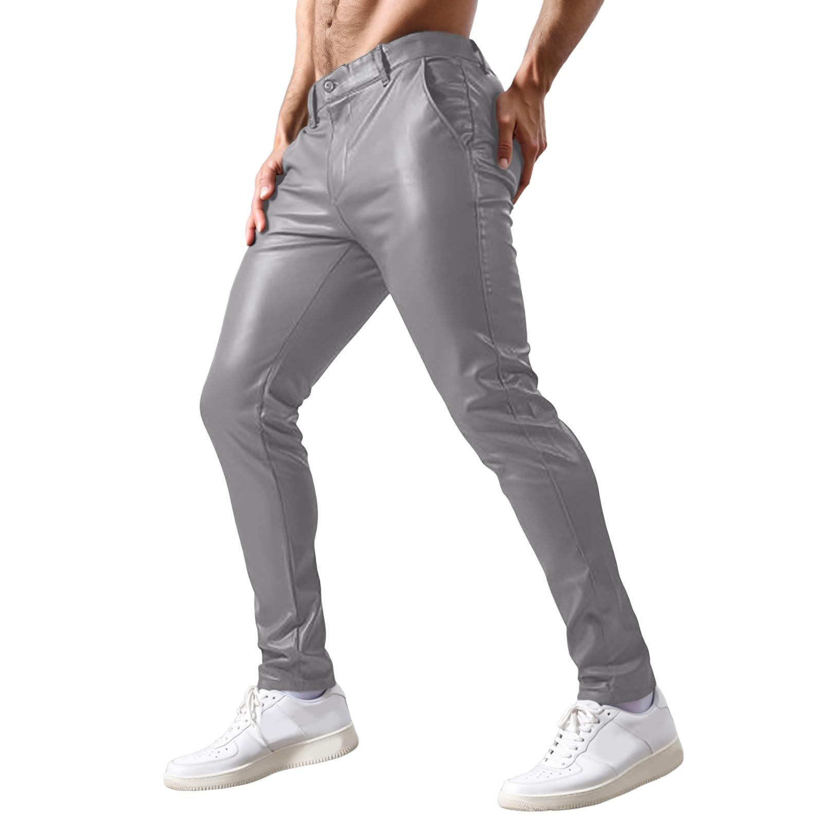 Pantalon slim stretch décontracté fuselé fini les pantalons rigides inconfortables - 8