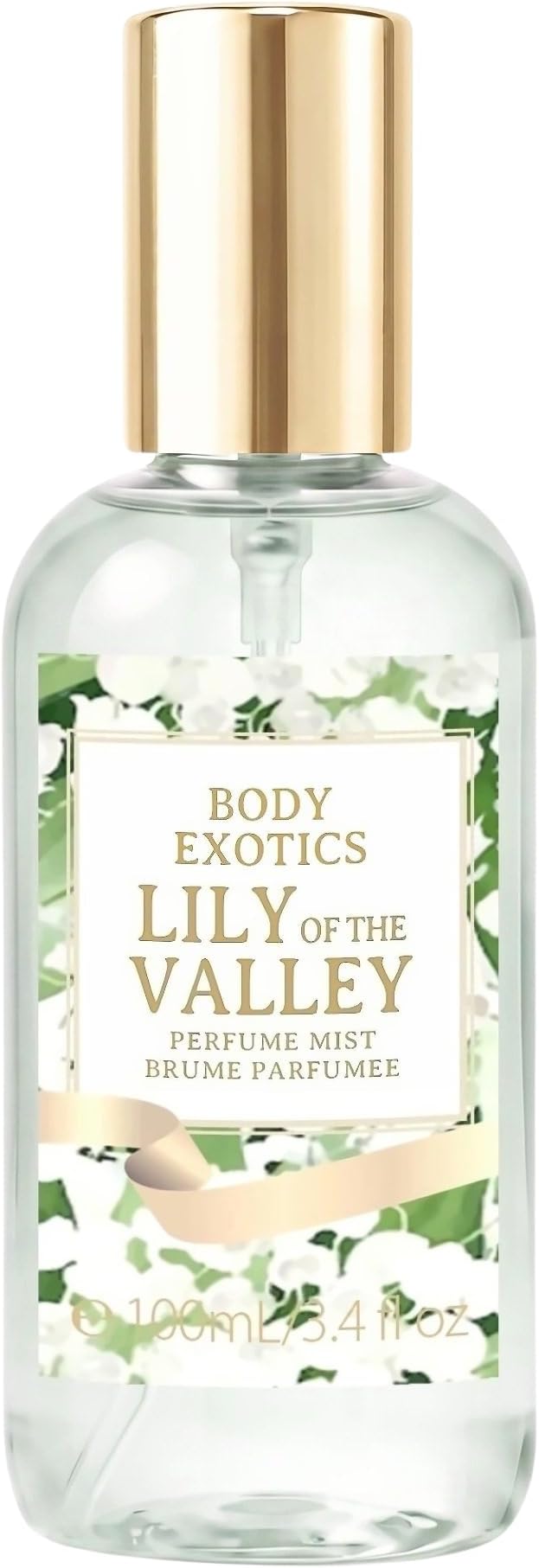Lily of the Valley Perfume Mist Muguet EDP Women 3.4oz | Authentic Muguet floral scent, skin-nourishing Squalane & Hyaluronate, pool & beach safe shatterproof bottle, 100% vegan