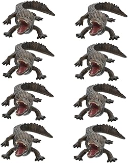 Kisangel 8 Pçs Simulado Crocodilo Modelo Mater Brinquedos De Carros Quebra-Cabeça Brinquedos Modelos De Plástico Crianças Carros Simulação De Brinquedo Crocodilo Crianças Crocodilo