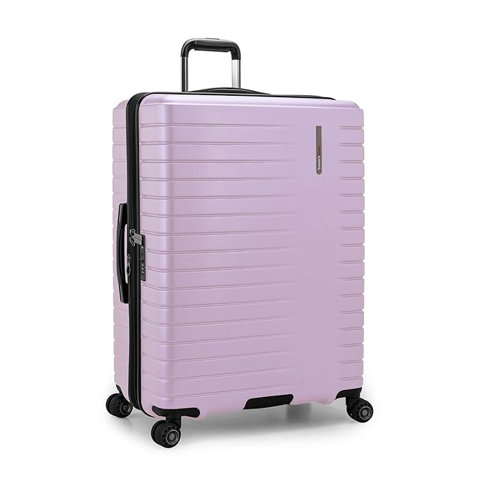 Buy Archer Polycarbonate Hardside Spinner Luggage Set, Purple, Checked