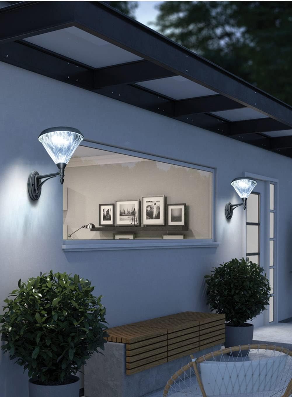 Remote Control Rustic Outdoor Lamp for Balcony, Yard, Garage, Front Door - 36x26cm (14x10.2in) - Ideal Patio Lighting, Weatherproof Design, Stylish Home Decor