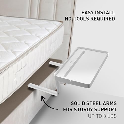 Miniatura 3 de Sleeper Soporte para teléfono y organizador de cables forrado con silicona para mesita de noche antideslizante, espacio pequeño, debajo del colchón,