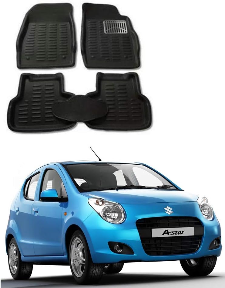 Atc Polyurethane 4D Mat for Maruti Suzuki A-Star Model Year: 2013-2019 (Black)