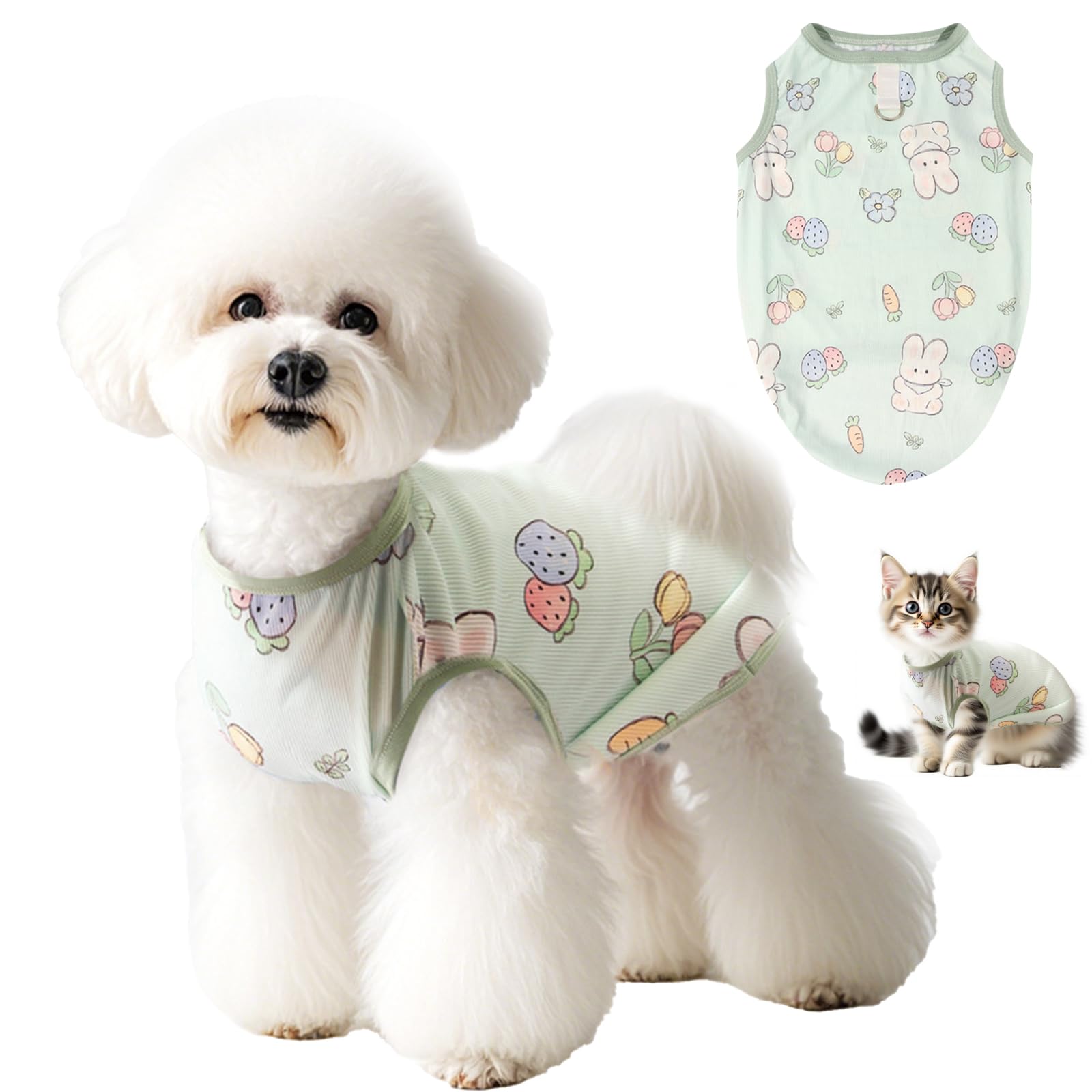 BSITSSS Cute Pattern Dog Cooling Vest, Breathable CoolingVestforDogs, Summer Sun Protection Dogs Cooling Vest with D-rings