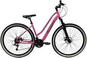Bicicleta KSW Sunny Feminina em Aluminio Aro 29 Rebaixada Retro 21 Marcha Relação 3x7com Freio a Disco e Suspensão de 80mm