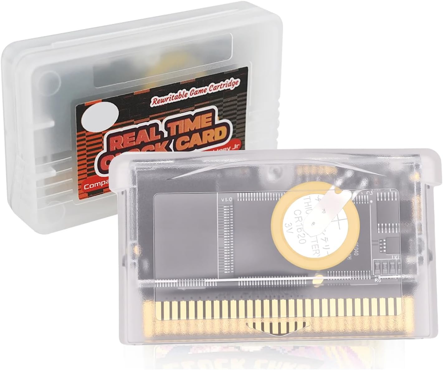 Gugxiom Rewriteable Flash Cartridge for GBA SP DS GBC Game Boy, Solar Powered RTC 32MB 1MB, Fits JR & GBxcart, Save & Play Multiple Games