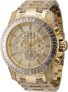 Pro Diver Chronograph GMT Quartz Crystal Gold Dial Men's Watch 44173, Chronograph,Diver,Quartz Movement