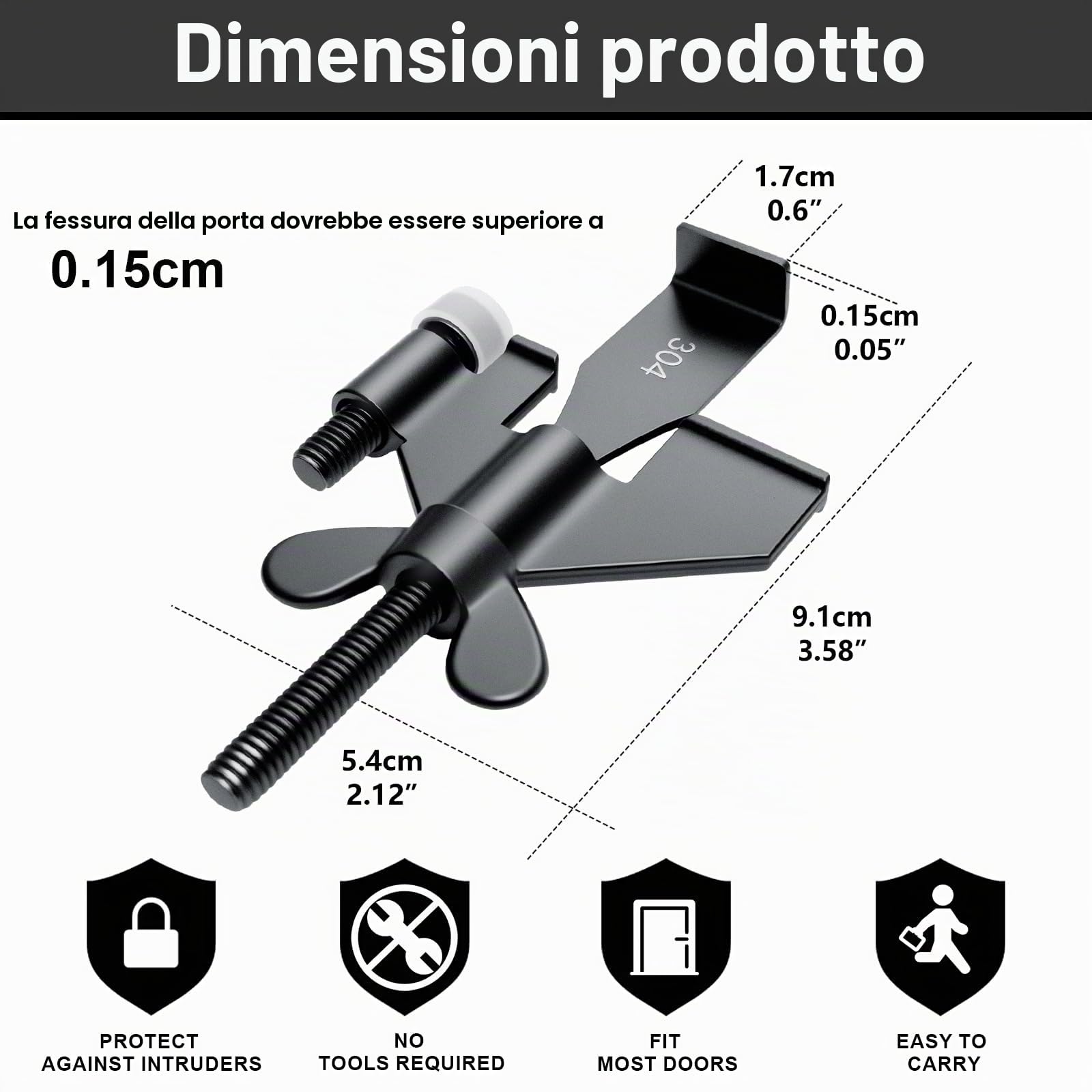 AceMining Serratura portatile migliorata per porta di casa, serratura per la privacy, perfetta per viaggi, hotel, casa, appartamento, università e viaggi per una maggiore