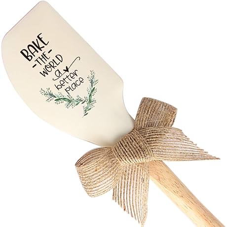 Bake the World A Better Place Funny Silicone Spatula