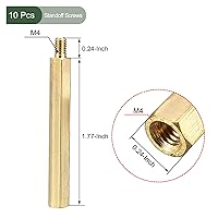 Vista 2 de YOKIVE 10 tornillos de separación M4, separadores hexagonales de latón para PCB, mantienen la altura consistente, ideal para placa base