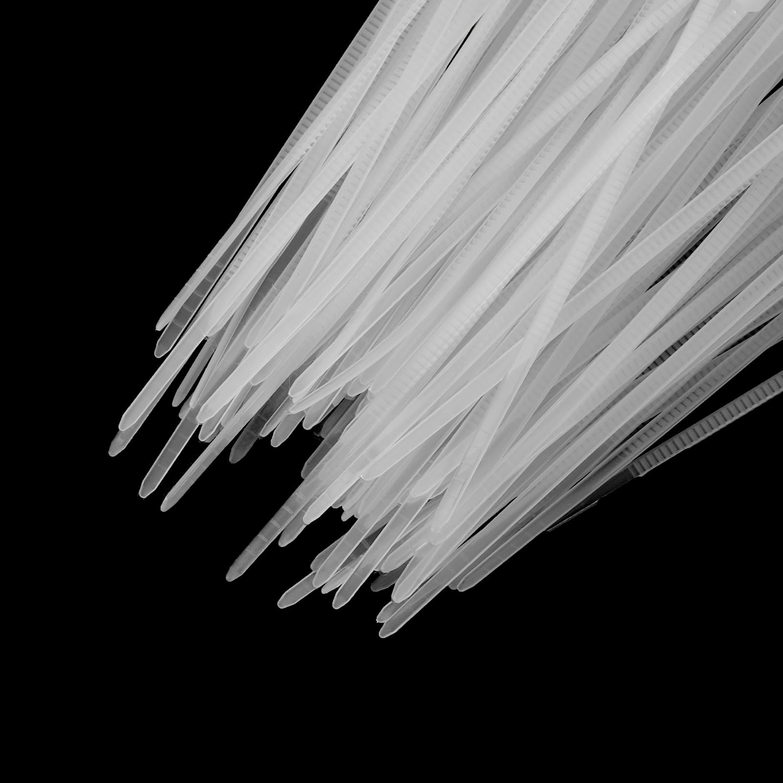 Sourcing Map 1000pcs 100mm/4 18 Lbs Cable Zip Ties Self-Locking Small Nylon Cable Tie Wraps 3mm For Cord Management, White