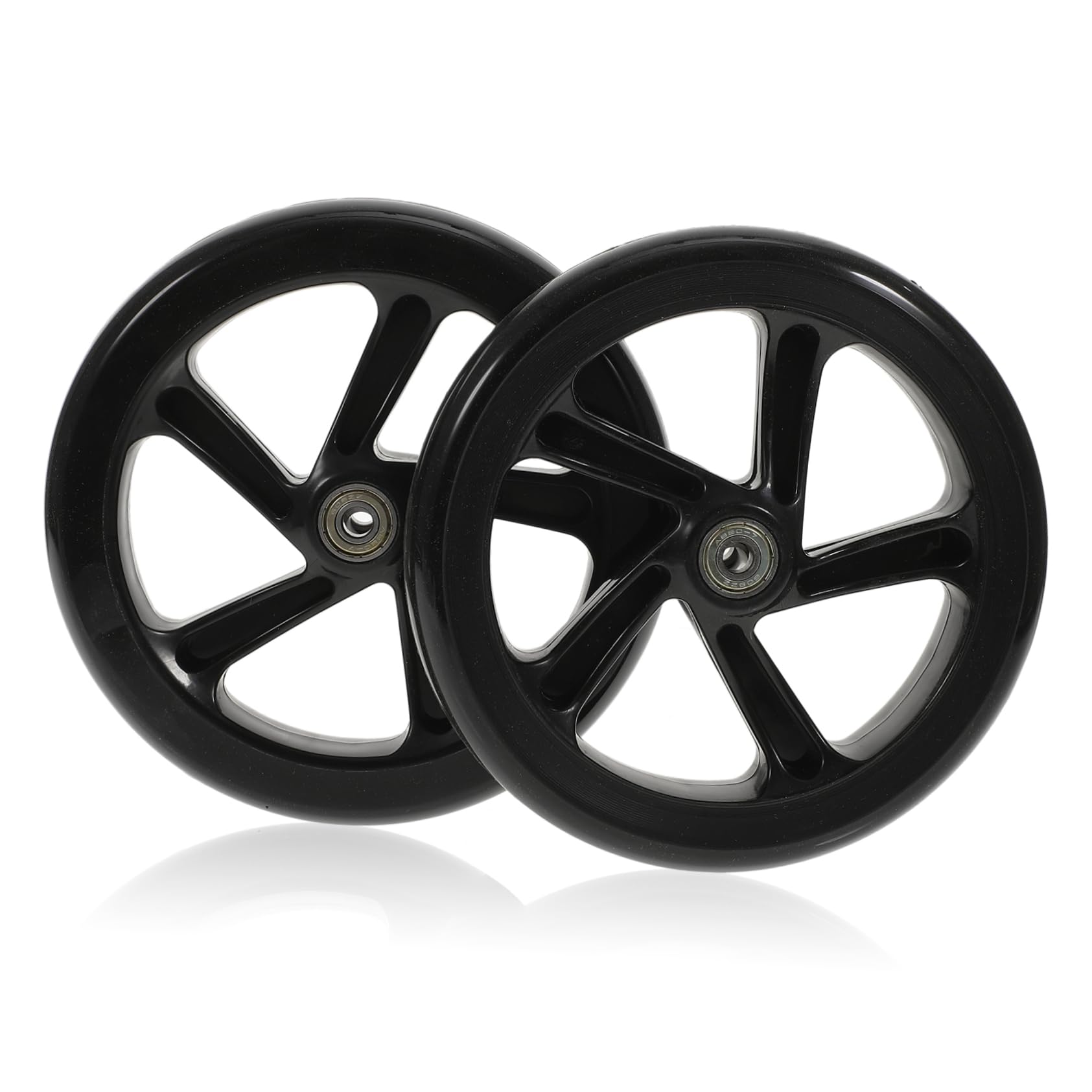BESTonZON Roues de Trottinette Électrique Lot de 2 en PU Haute Élasticité 180mm Roulements Accessoires Solide Stabilité pour Rues et Places