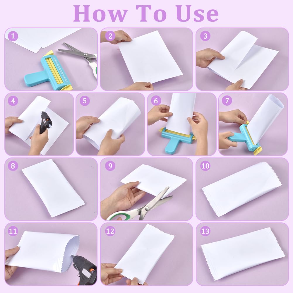 UNICRAFTALE Kit Per Il Tempo Libero Creativo Rullo Per Goffratura In Plastica Per Carta Forbici Cran In Acciaio Inox Carta Posa Vergine Strumento Per Borse Di Caramelle Artigianato E Forniture Per