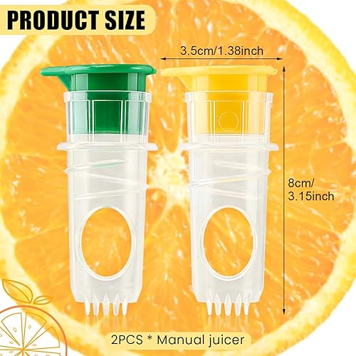 Miniatura 4 de Exprimidor de limón, paquete de 2 exprimidores de limón con tapa de rosca, exprimidor manual de limones con filtro integrado, extractor de jugo