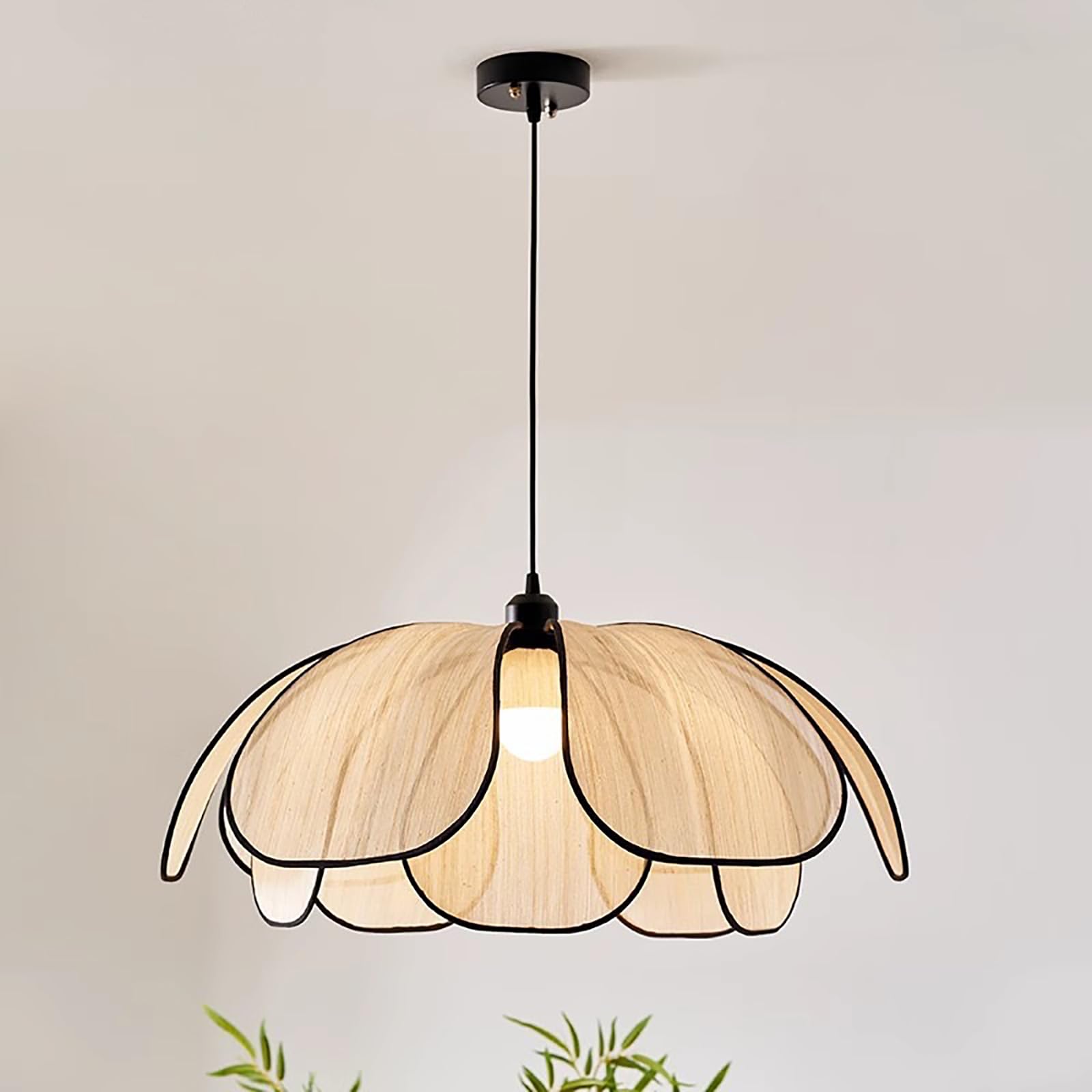 Boho Flower Pendant Light,farmhouse Fabric Flower Chandelier,woven Petal Chandelier,sunflower Shape Hanging Ceiling Light Fixtures For Diningroom Livingroom Bedroom Kitchen Island(60cm/23.6in, White)