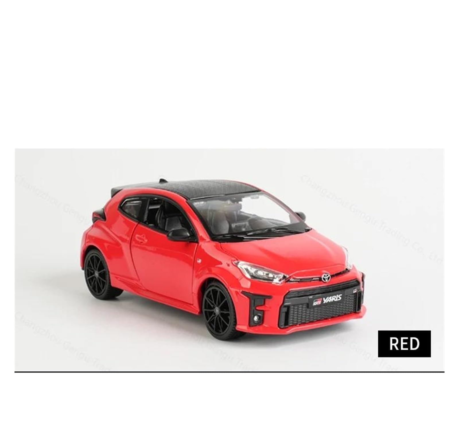 Veicoli a Motore in Scala 1:24 for Toyota Yaris GR in Miniatura, Simulazione Statica in Scala, Modello di Auto in Lega Pressofusa, Ornamenti Modello di Auto Replica(White)