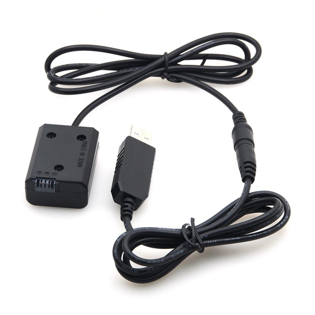 HangTon 5V USB vers NP-FW50 DC Coupleur de batterie factice pour Sony A7 A7II A7S A7SII A7R A7RII A6300 A6500 A6000 A5100 NEX Series Camera (double USB